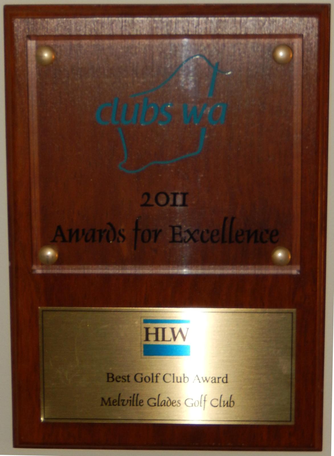 CLUBS WA AWARD BEST GOLF CLUB 2011 Collections WA